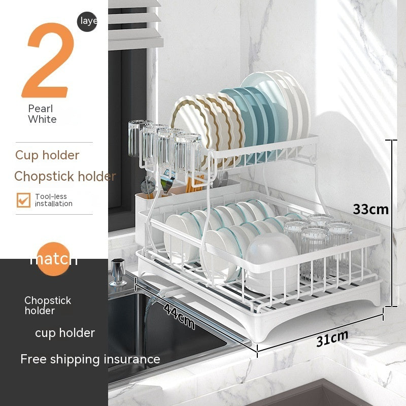 Kitchen Sink Storage Shelf Carbon Steel Rack