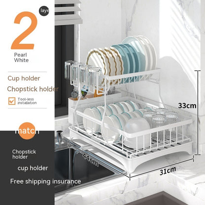 Kitchen Sink Storage Shelf Carbon Steel Rack