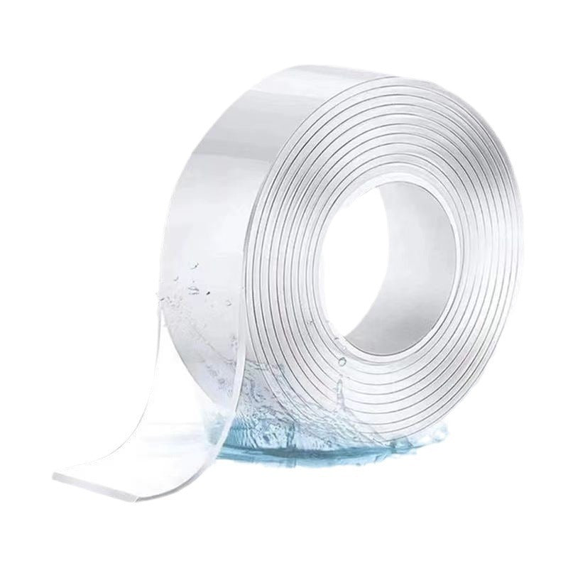 Roll of clear adhesive tape on a white background