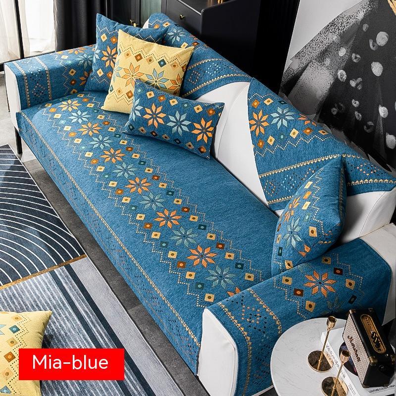 Bohemian Chenille Sofa Cover – Non-Slip Four Seasons Protection