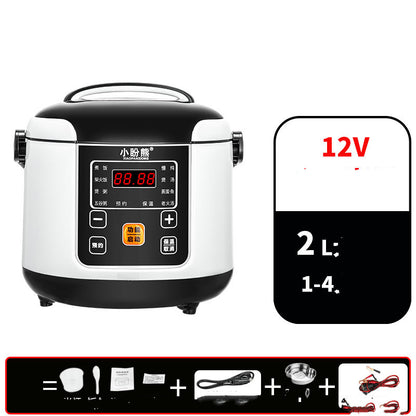 Mini Electric Rice Cooker for Car – 110V Compact Travel Cooker