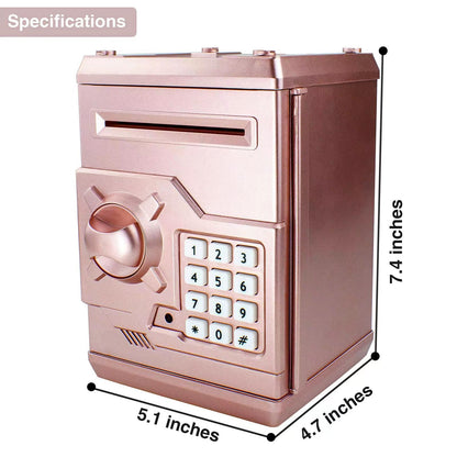 Cash Machine Savings Piggy Bank Password Lock Safe Box