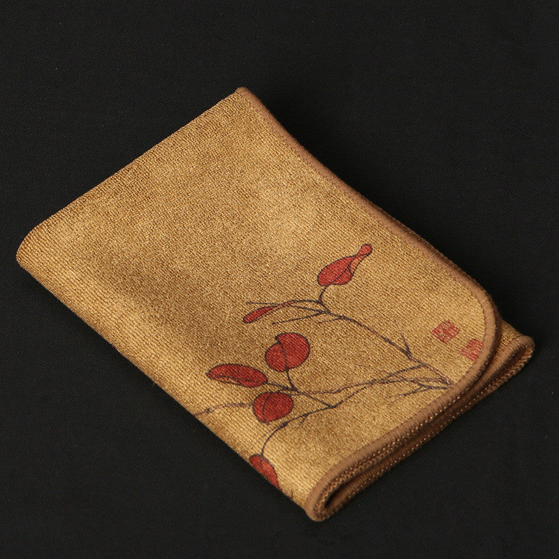 Chinese Style Painted Cotton Tea Towel – 30x30 cm