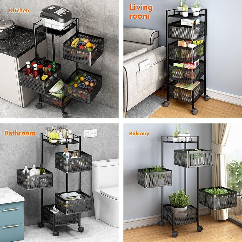 Kitchen Vegetable Rack Indoor Multi-layer Floor Household