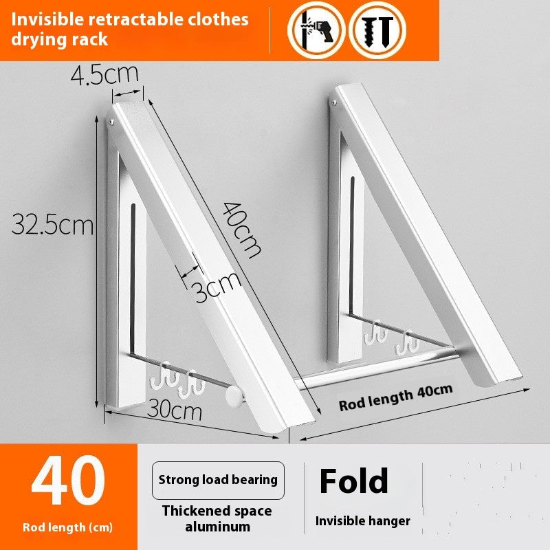 Ondaum Punch-Free Space Aluminum Foldable Wall Hanger