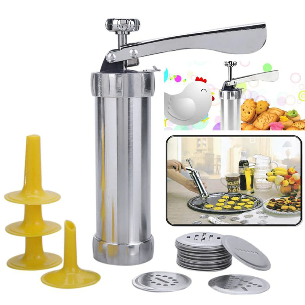 Stainless Steel Cookie Press & Icing Gun Set