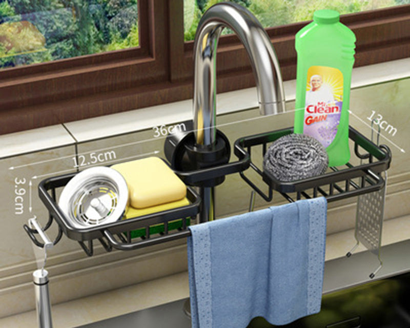 Kitchen Storage Faucet Rack Drain Basket