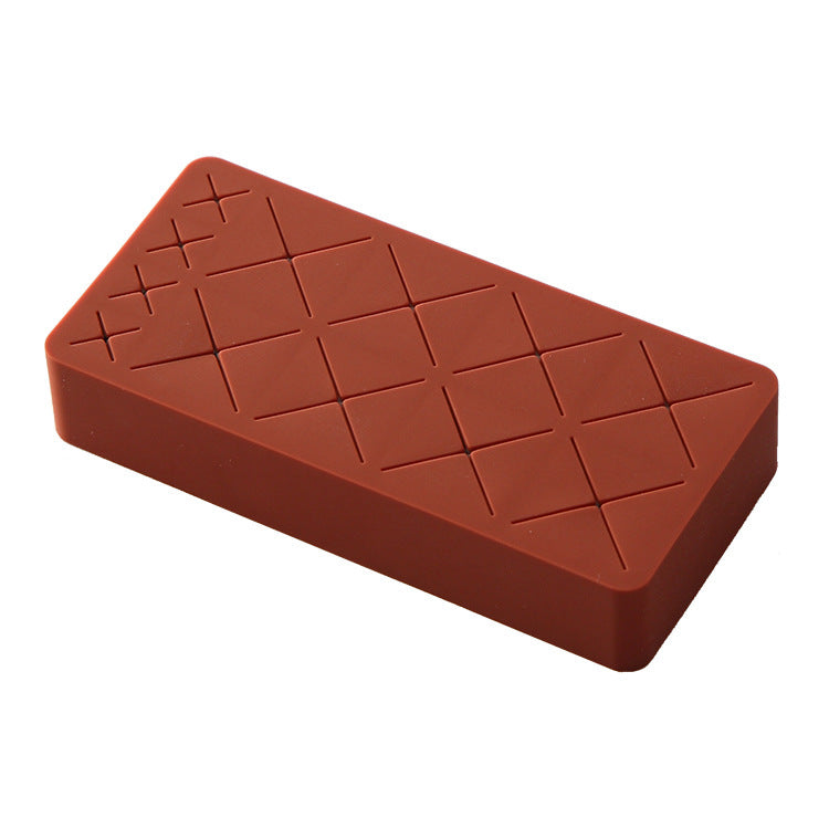 Rectangular red brick with a diamond pattern on a white background
