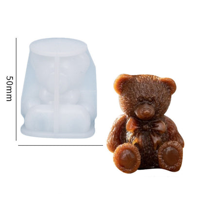 Silicone Bear-Shaped Ice Cube and Candy Mold