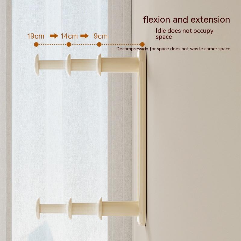 Retractable Hanger Storage Rack Punch-free
