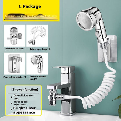 Three-speed One-click Water Stop Head Washing Fantastic Cap Supercharged Shower