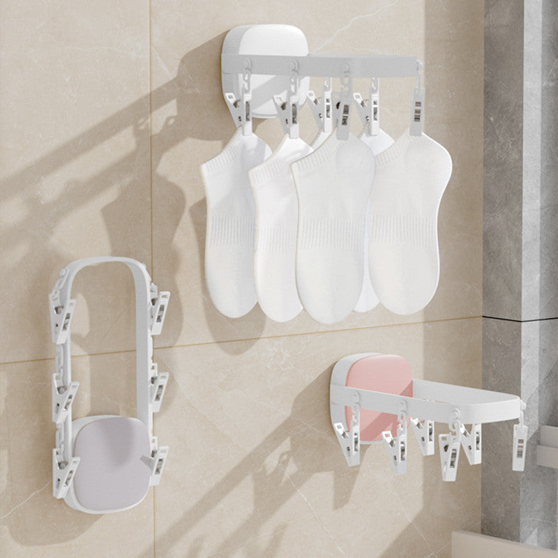 Household Folding Clothes Hanger Punch-free Wall Hanging