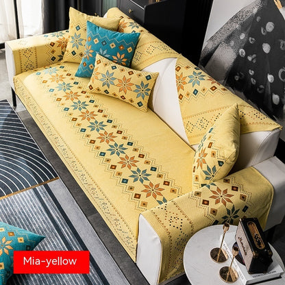 Bohemian Chenille Sofa Cover – Non-Slip Four Seasons Protection