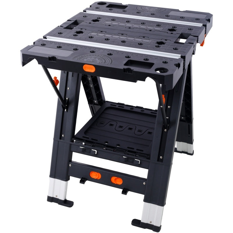 Portable Folding Workbench & Sawhorse – Heavy-Duty 2-in-1 Worktable