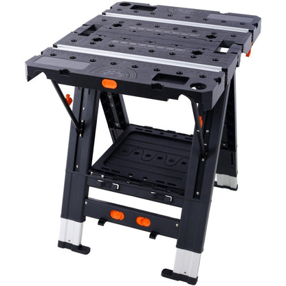 Portable Folding Workbench & Sawhorse – Heavy-Duty 2-in-1 Worktable
