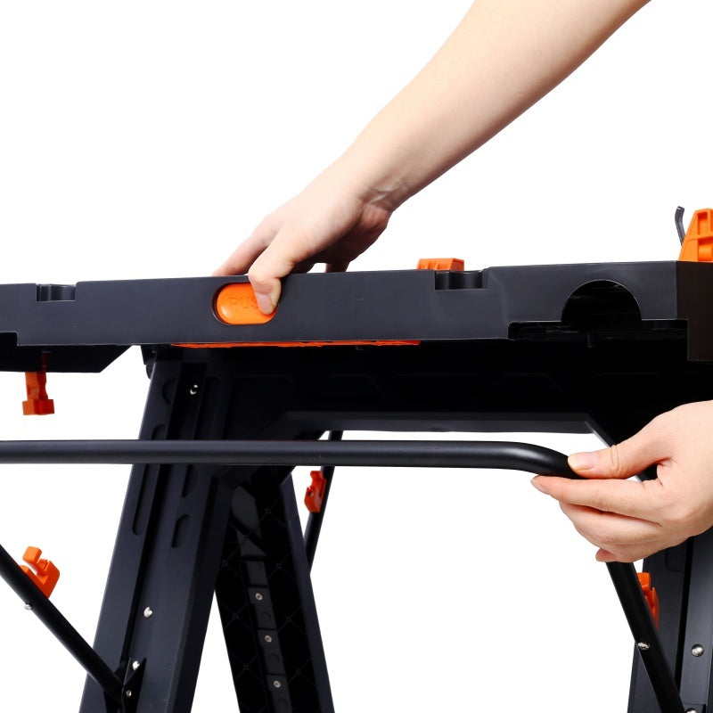 Portable Folding Workbench & Sawhorse – Heavy-Duty 2-in-1 Worktable