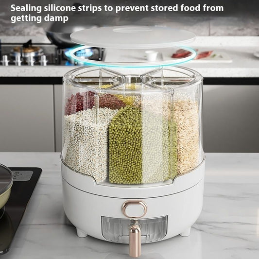 Cereals Storage Box Rotation Household Rice Bucket