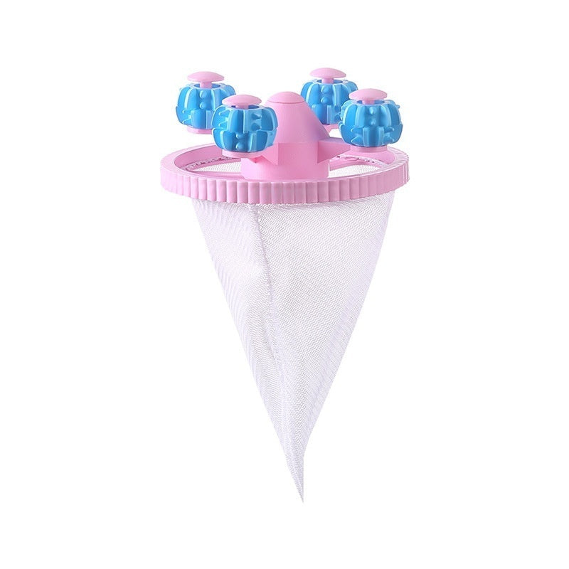 Pink ice cream cone mold with blue molds on a white background
