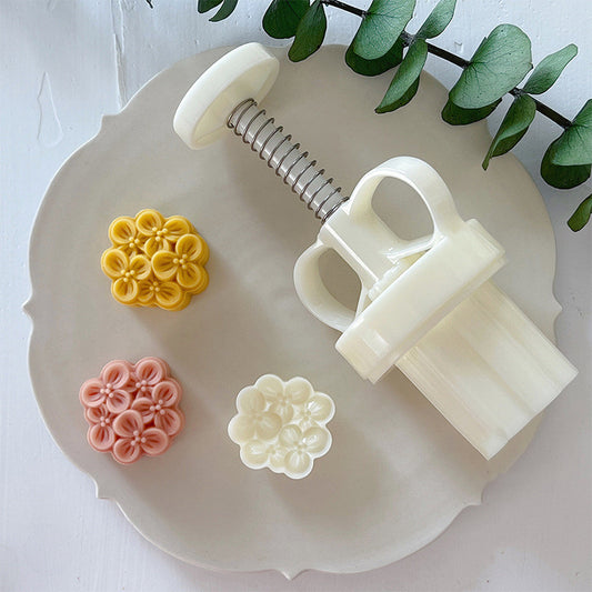 Mini Mooncake Hand Press Mold – Flower Design