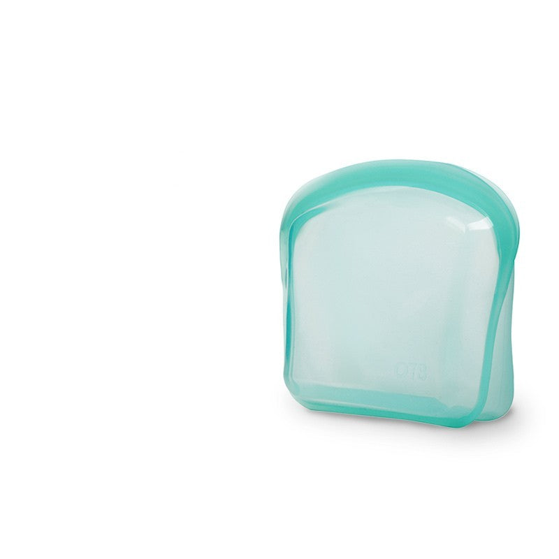 Teal and white rectangular object on a white background
