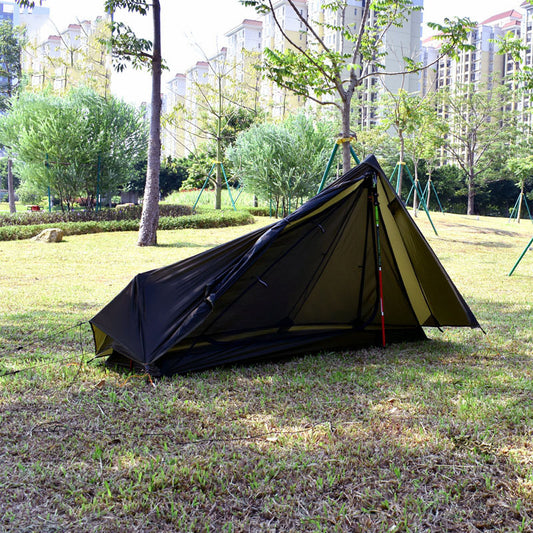 Single-Person Rodless Outdoor Tent with Silicone Coating