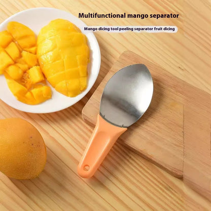 Stainless Steel Mango Peeler Fruit Meat Spoon Mango Cutter Dice