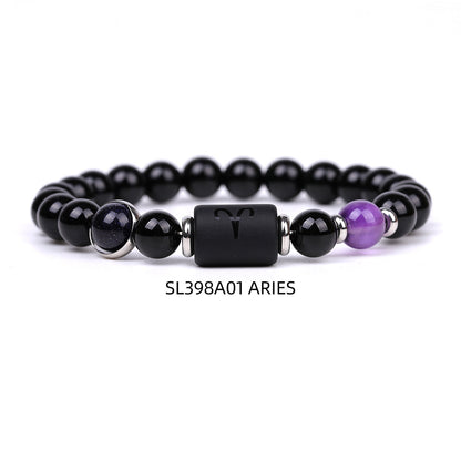 Fashion Twelve Constellations Bracelets Men