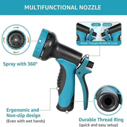 Amazingforless  Water Hose Upgraded Leakproof Lightweight No-Kink Garden Hose Flexible Expanding Water Hose Black Blue