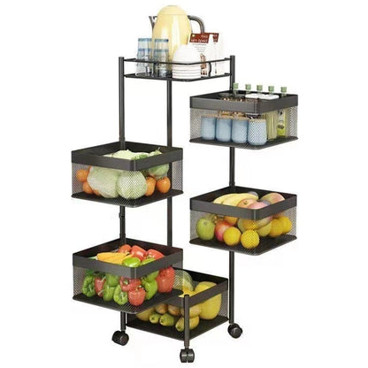 Kitchen Vegetable Rack Indoor Multi-layer Floor Household