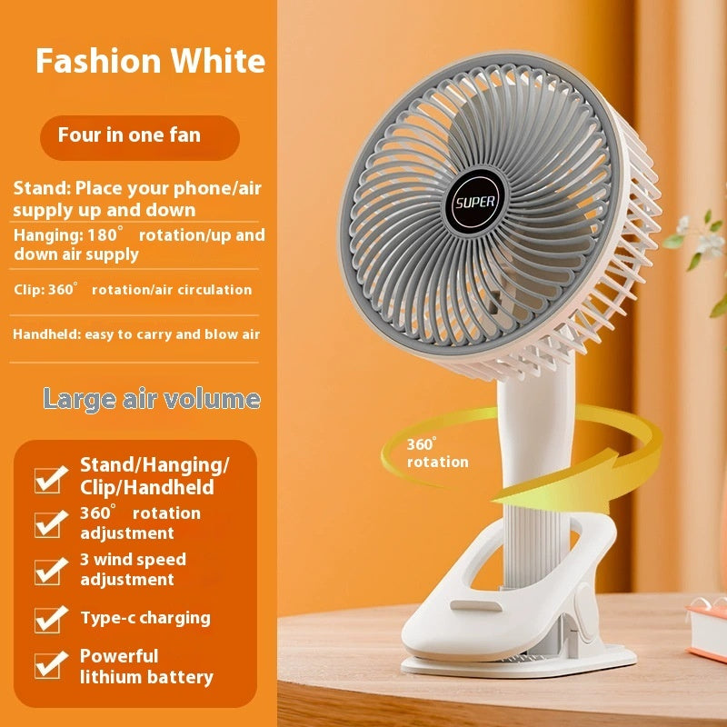Clip Fan USB Lighting Desktop Household Fan Portable