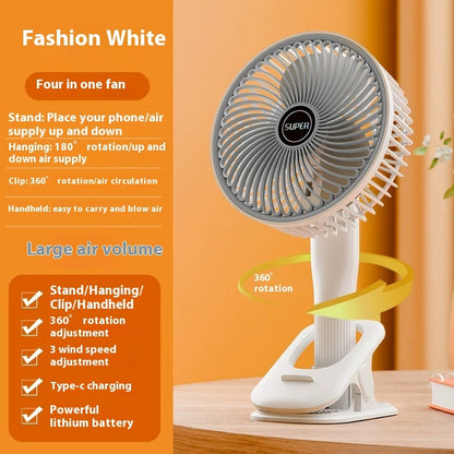 Clip Fan USB Lighting Desktop Household Fan Portable