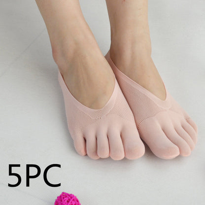 Women’s Ultra-Thin Invisible Toe Boat Socks