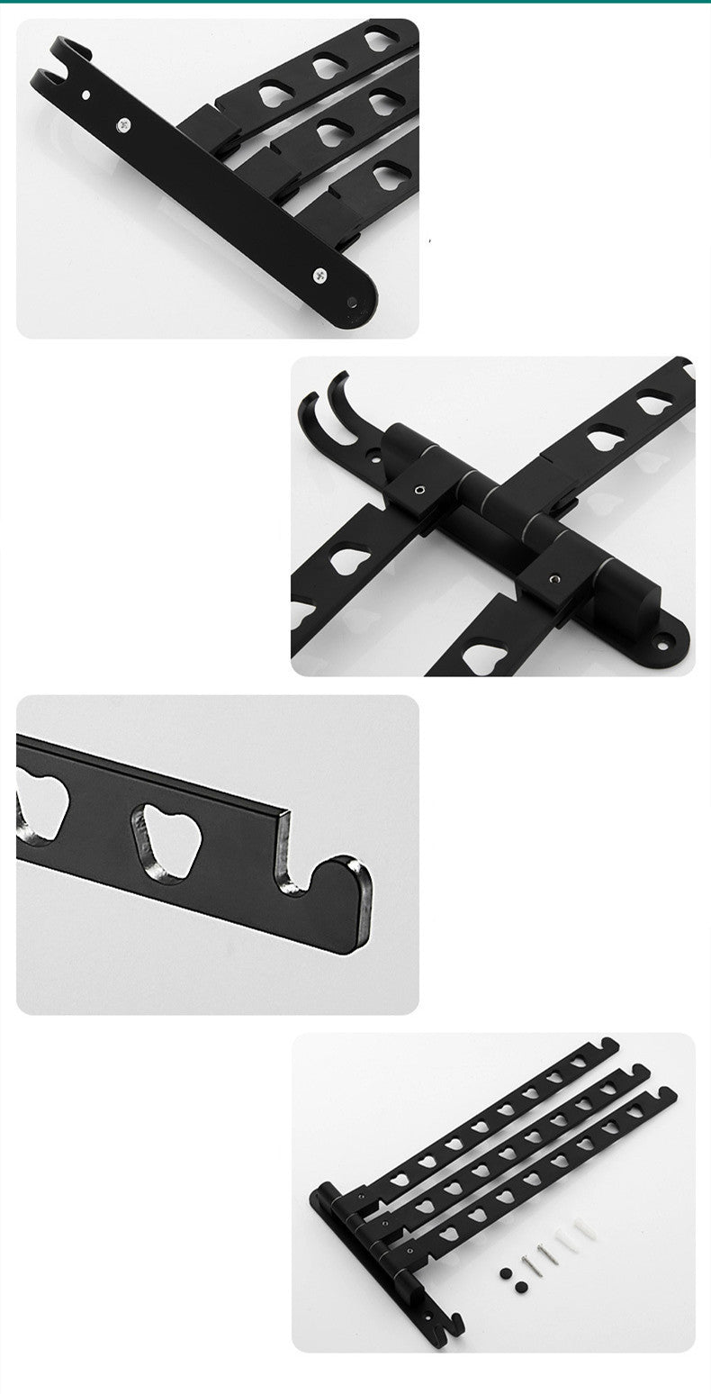Punch-free Hanger Storage Rack Finishing Rack Space Aluminum Balcony Clothes Hanger
