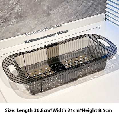 Kitchen Retractable Drain Rack Washing Basin Household