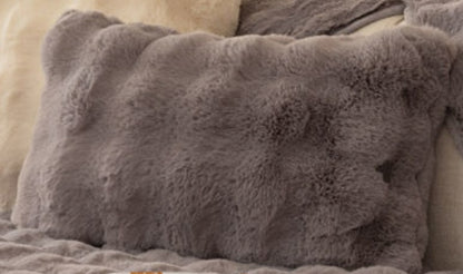 Ondaum Winter Thickened Rabbit Plush Sofa Cushion