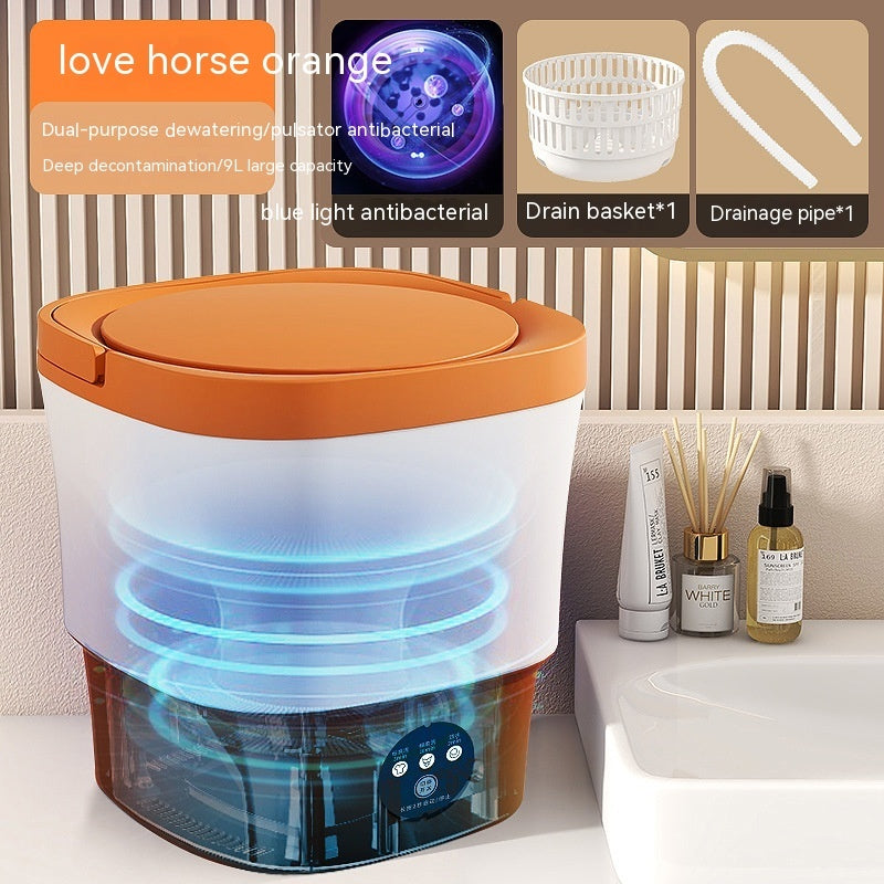 Folding Washing Machine Integrated Dormitory 9L Large Capacity