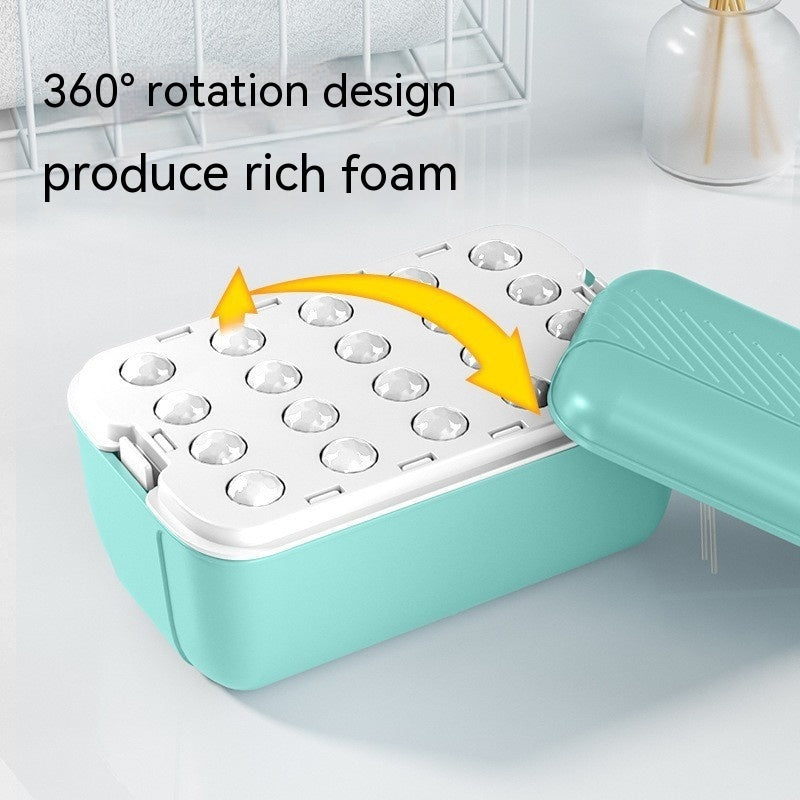Ondaum Multifunctional Soap Dish with Lid for Hand Rub-Free Foaming
