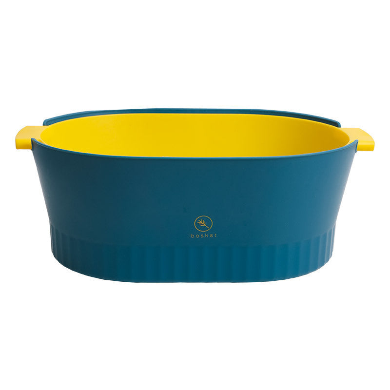 Large Double-Layer Plastic Kitchen Drain Basket