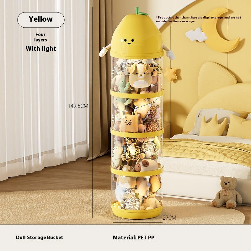 Transparent Large Children's Plush Toys Storage Container