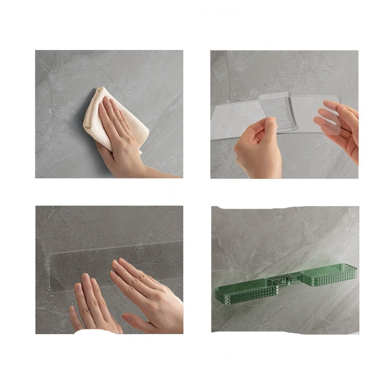Wall-Mounted Multi-Function Rotating Storage Rack for Bathroom and Kitchen
