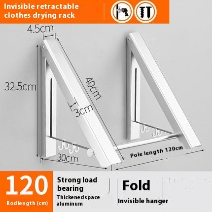 Ondaum Punch-Free Space Aluminum Foldable Wall Hanger