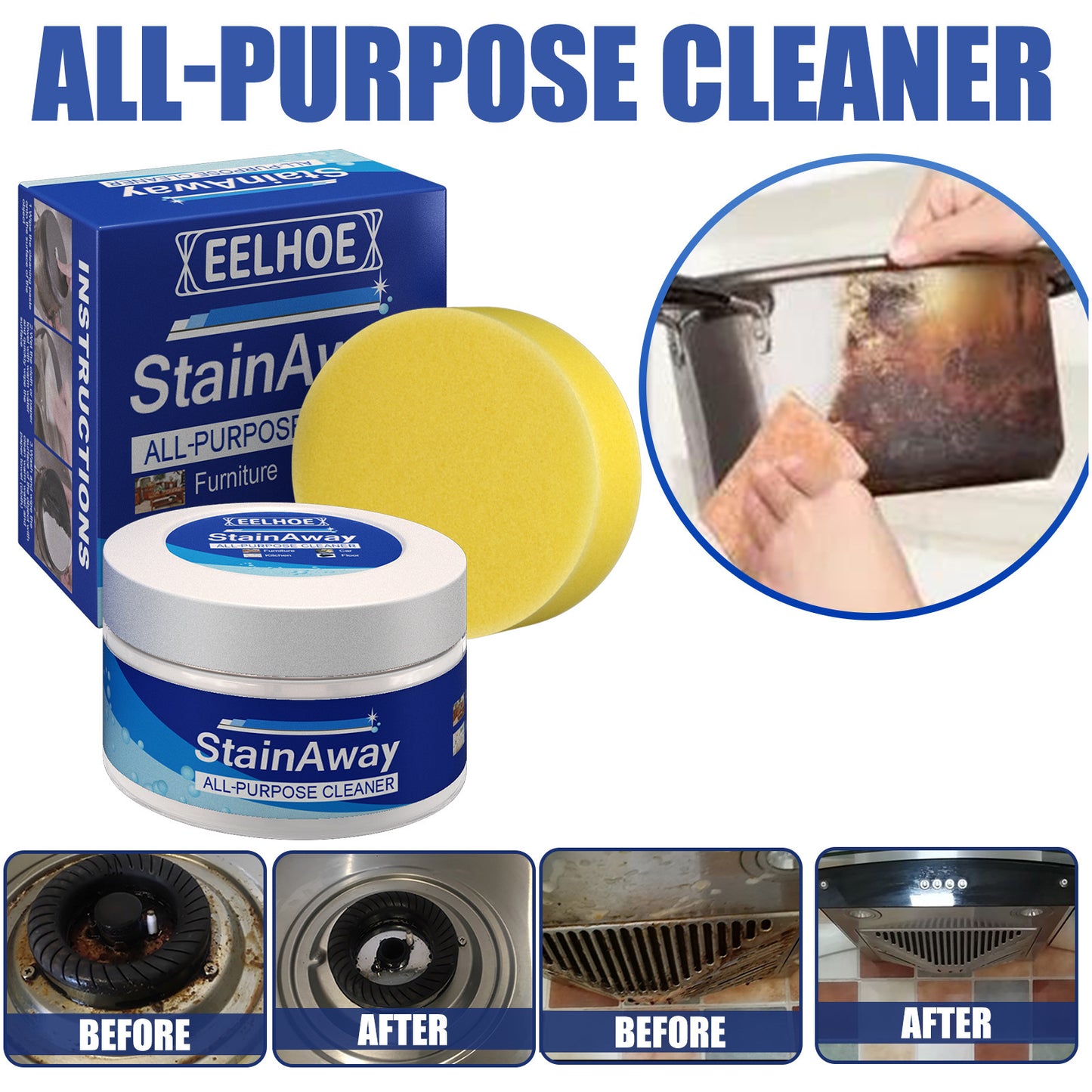 Multi-purpose Kitchen Heavy Oil Stain Cleaning Cream