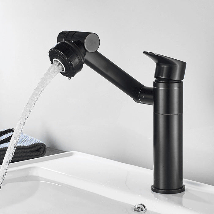 Black Universal Swivel Basin Faucet Basin Faucet