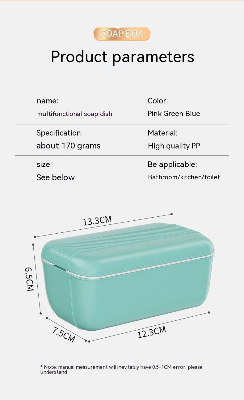Ondaum Multifunctional Soap Dish with Lid for Hand Rub-Free Foaming