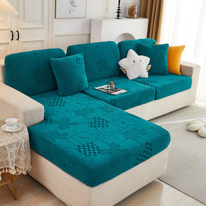 Stretch Jacquard Fleece Non-slip Sofa Cover