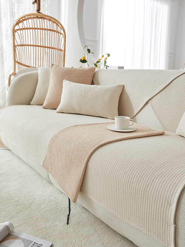 Cotton Linen Non-Slip Sofa Cover – All-Season Japanese Style