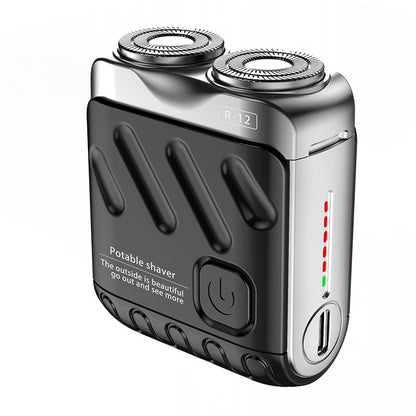 Portable Dual Ring Rotary Electric Shaver