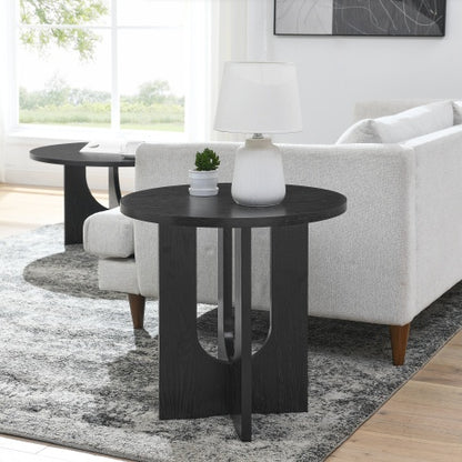 Modern Solid Wood-Look Coffee Table – Square MDF Living Room Table